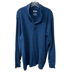 Duluth Trading Co Henley Shirt Mens Size Large 3 Button Up Long Sleeve